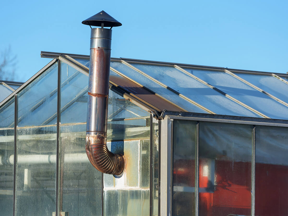 Schornstein Gewaechshaus