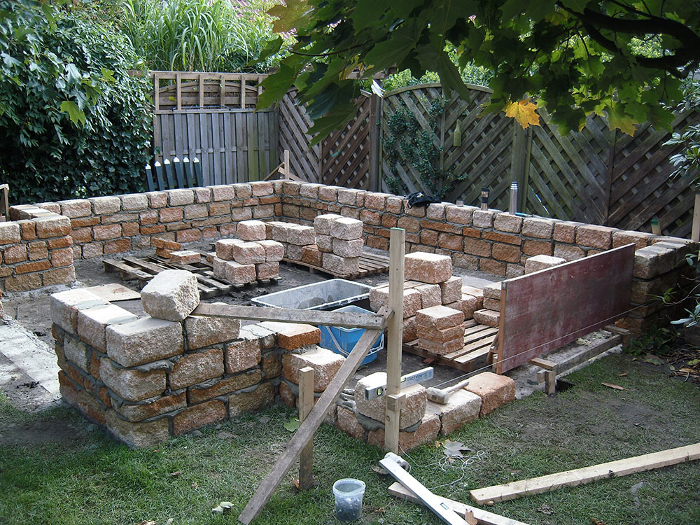 Mauergewaechshaus Fundament 7