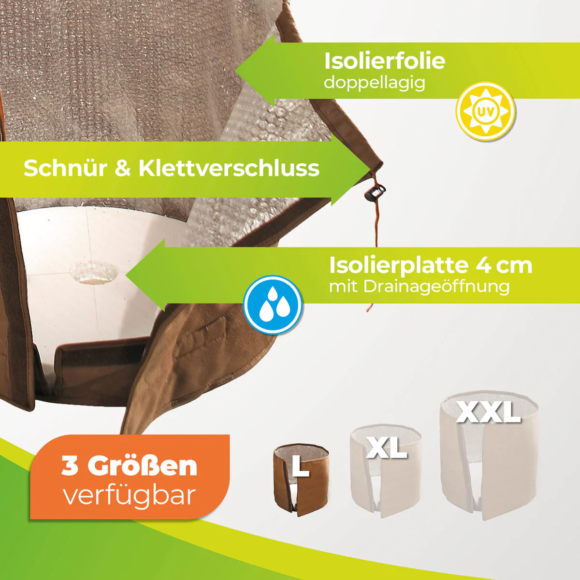 Thermo Topfschutz L für Pflanzenüberwinterung H 50 cm x Ø 45 cm