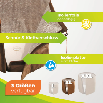 Thermo Topfschutz XL für Pflanzenüberwinterung H 70 cm x Ø 65 cm – Bild 2