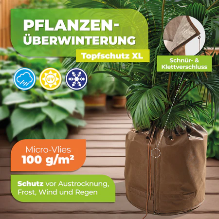 Thermo Topfschutz XXL für Pflanzenüberwinterung H 90 cm x Ø 85 cm