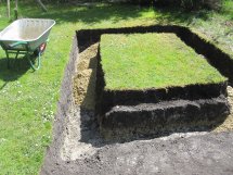 Ein Gewächshaus entsteht bei Hans Schindlbeck Aushub Fundament Aushub Fundament