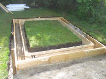 Ein Gewächshaus entsteht bei Hans Schindlbeck Fertig zum Betonieren Fertig zum Betonieren